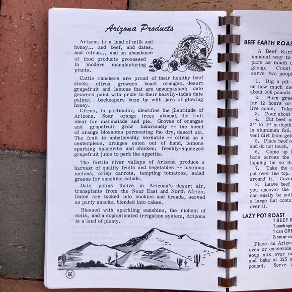 2 Vintage Arizona Cookbooks Kokopelli Adobe Cactus Desert Mesa Creation Myth - Picture 9 of 15